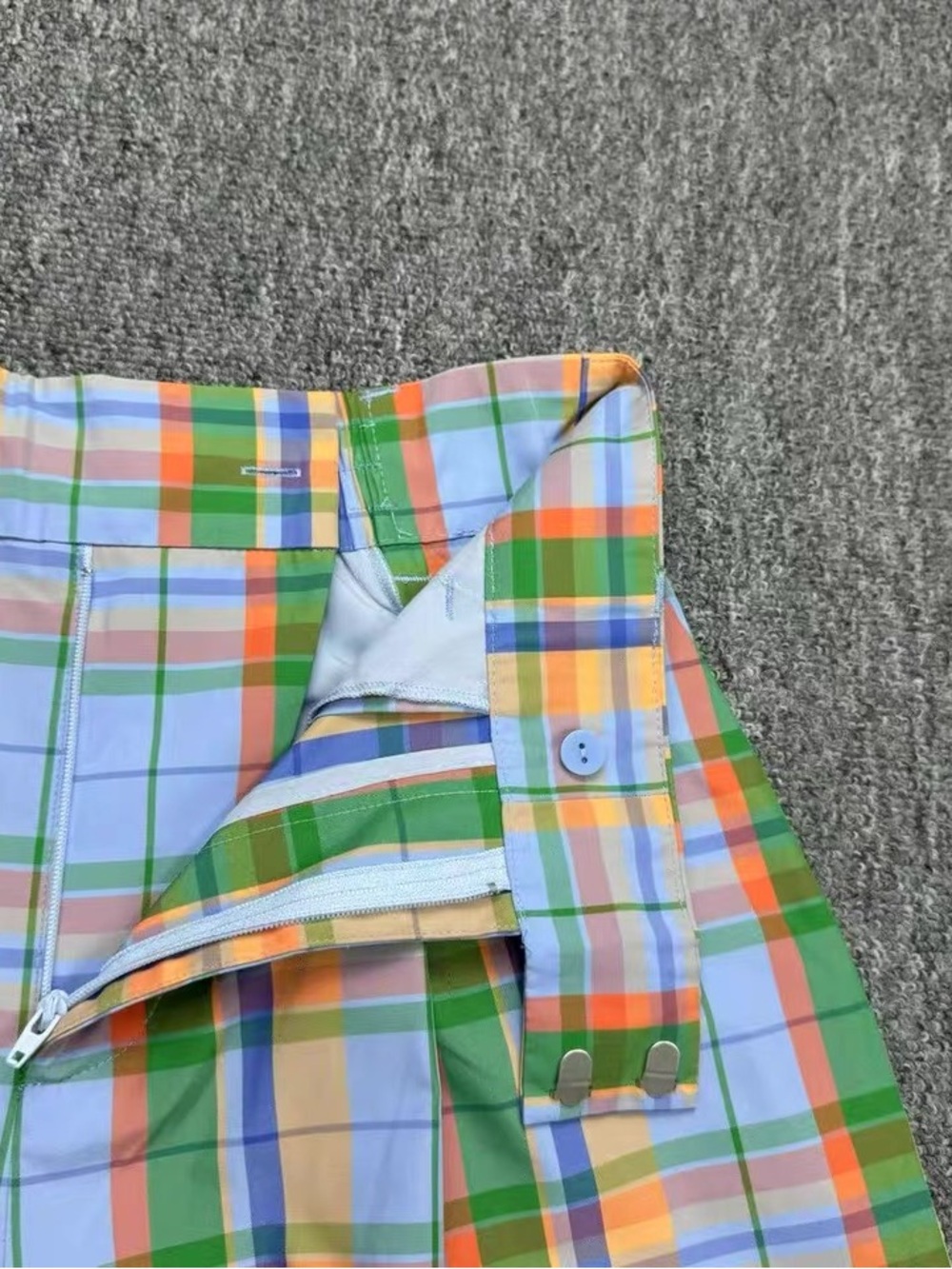 Kate Spade Sunshine Madras Pants Wide-Leg Plaid, XS S M - Picture 8 of 8